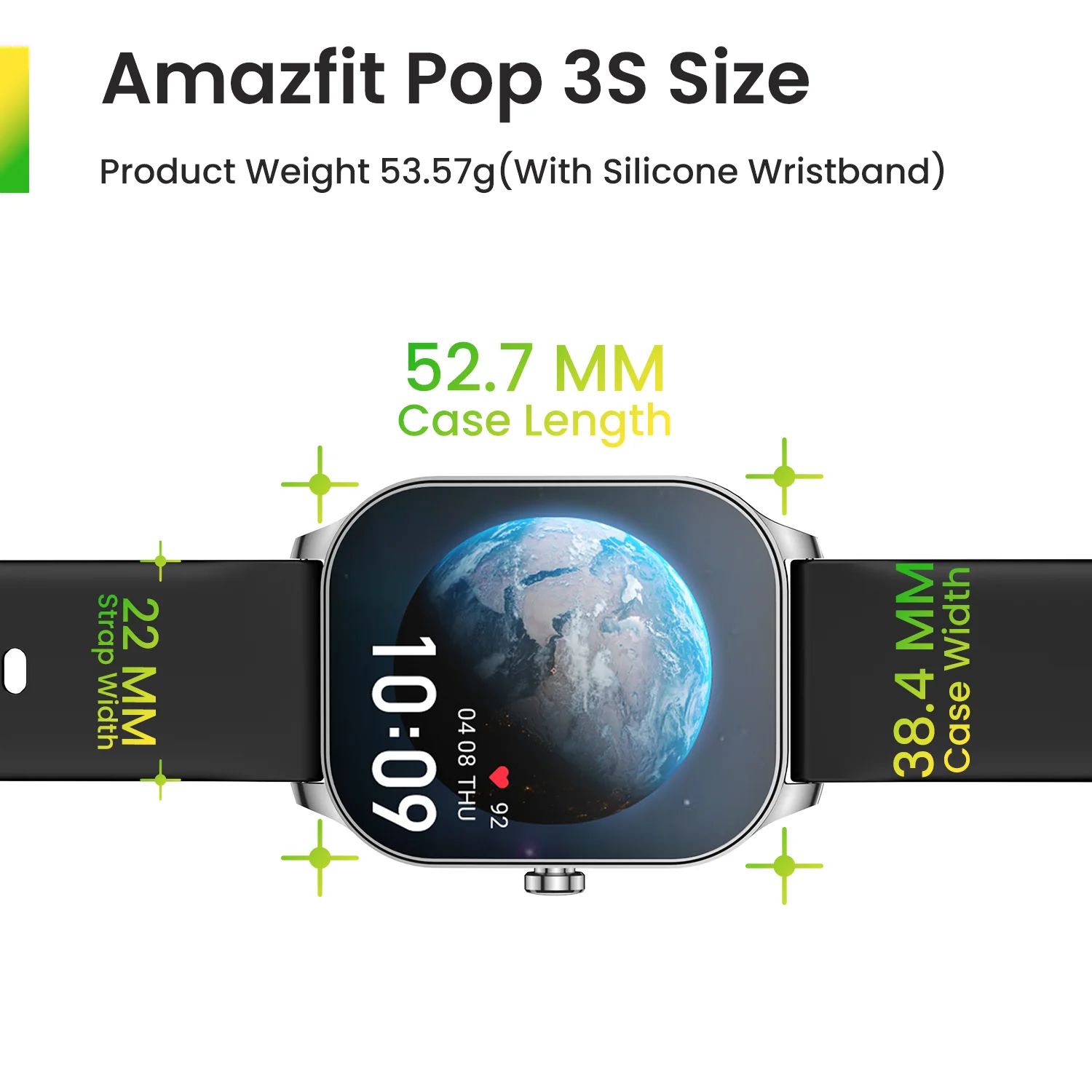 Картинка Умные часы Xiaomi Amazfit Pop 3S Black (A2318)