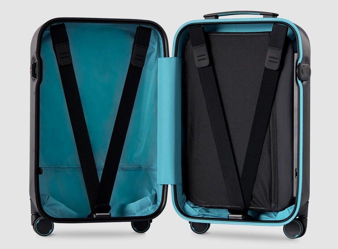 Чемодан Xiaomi 90FUN Aluminum Smart Unlock Suitcase 24'' Black Казахстан