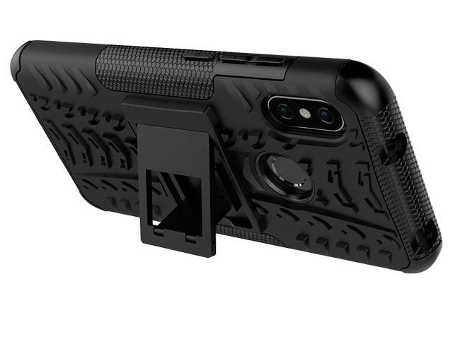 Картинка Чехол Yotrix Shockproof case для Xiaomi Redmi 6 pro (черный, пластиковый)