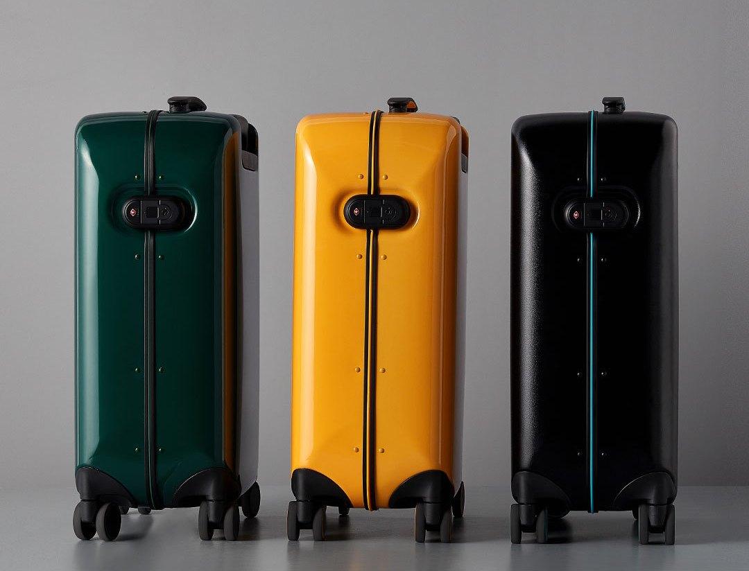 Картинка Чемодан Xiaomi 90FUN Aluminum Smart Unlock Suitcase 20'' Black Green