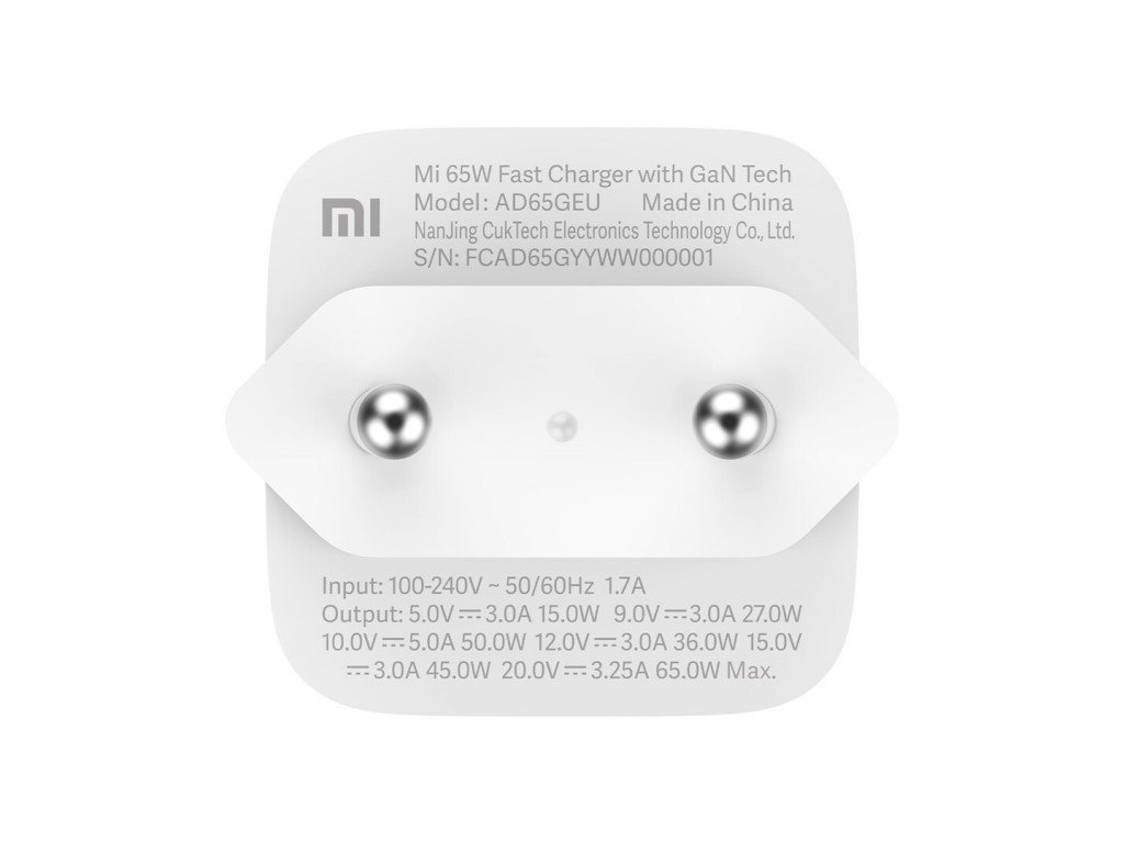 Купить Универсальное ЗУ Xiaomi GaN 65W Fast Charger