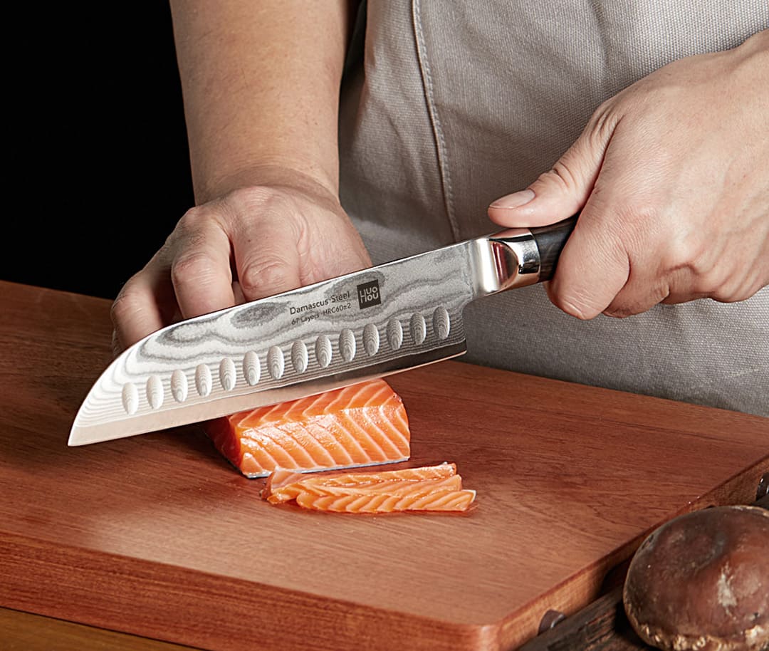 Набор ножей Xiaomi Huo Hou Damask Steel Knife Set 5 pcs. (HU0073): Фото 13