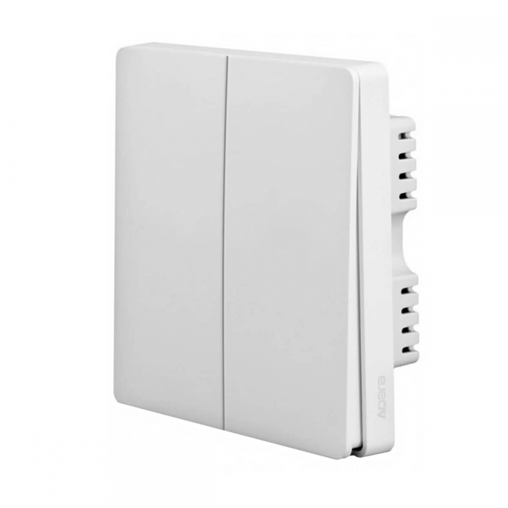 Выключатель двухклавишный Aqara Wall Switch (QBKG03LM)