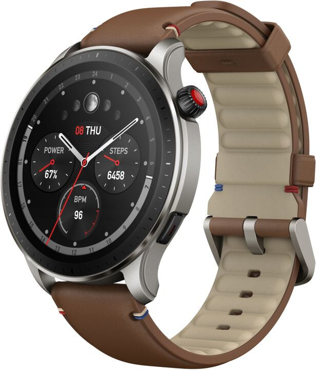 Картинка Умные часы Xiaomi Amazfit GTR 4 Brown Leather (A2166)