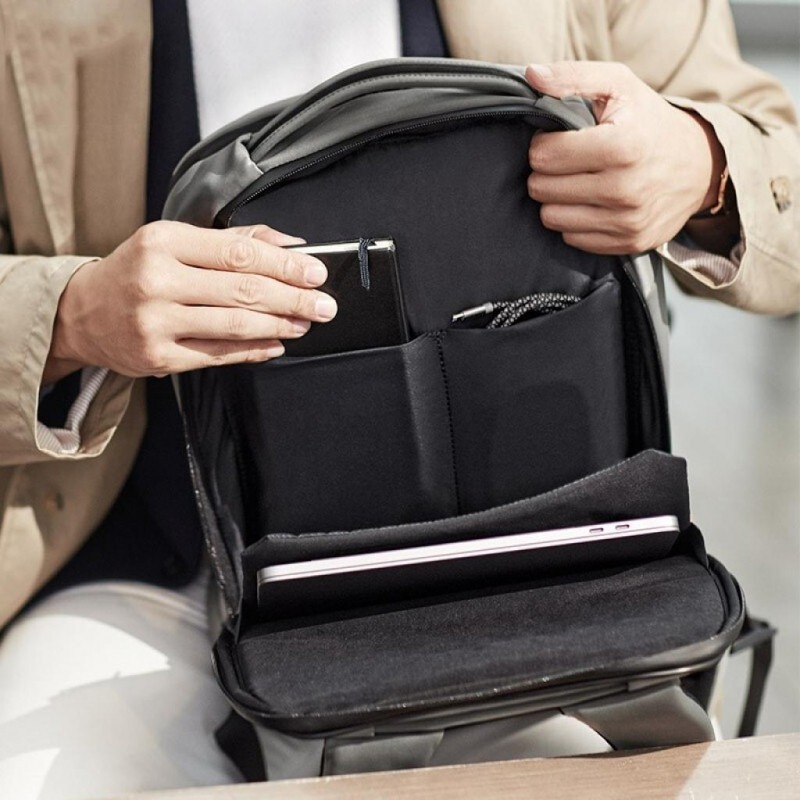 Рюкзак Xiaomi NinetyGo Manhattan Business Casual Backpack Grey: Фото 3