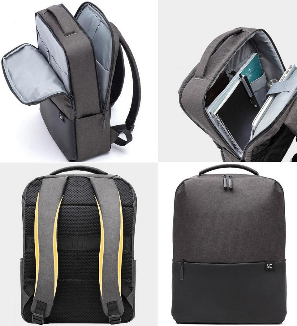 Рюкзак Xiaomi NinetyGo Light Business Commuting Backpack Dark Grey: Фото 9