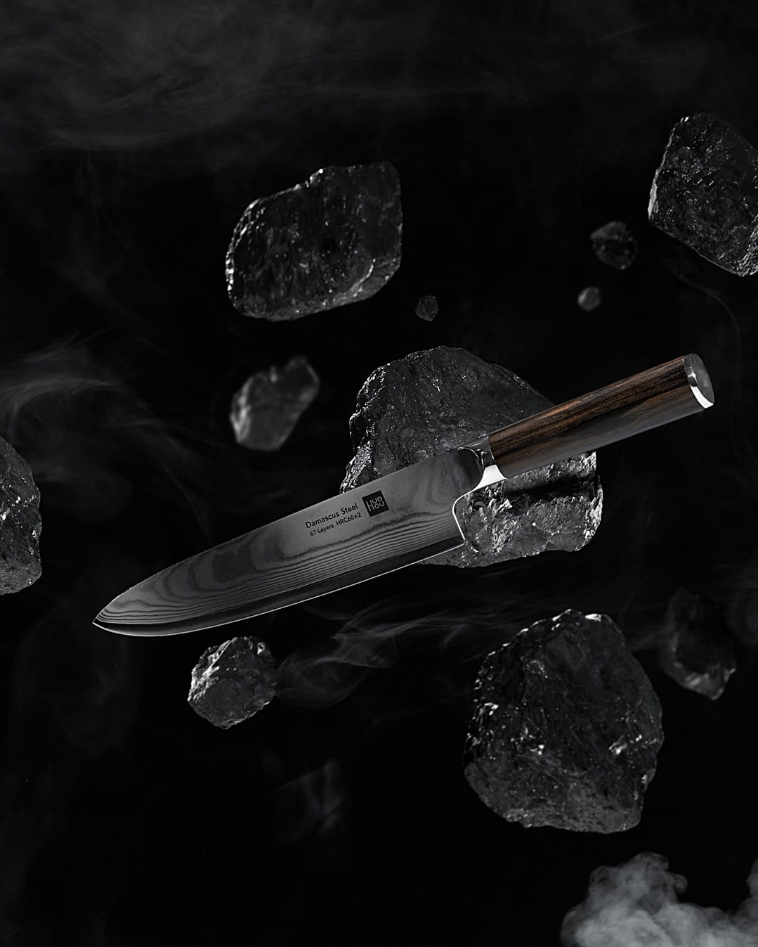 Набор ножей Xiaomi Huo Hou Damask Steel Knife Set 5 pcs. (HU0073): Фото 11