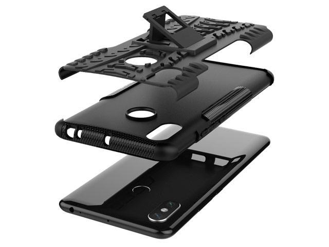 Фотография Чехол Yotrix Shockproof case для Xiaomi Mi Max 3 (черный, пластиковый)