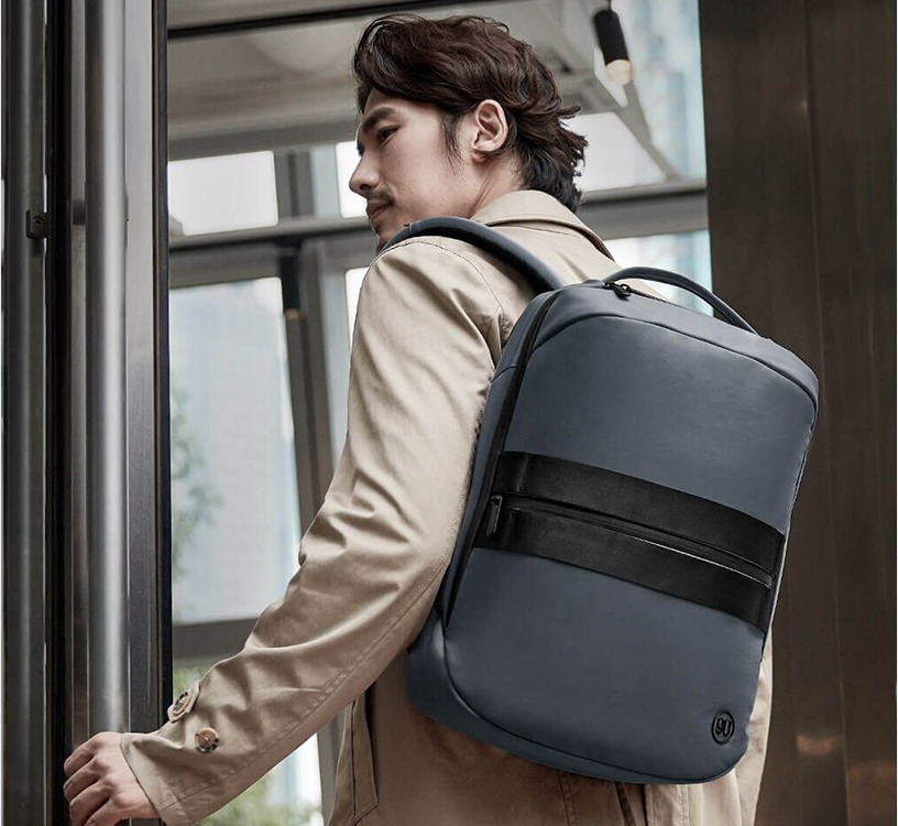 Рюкзак Xiaomi NinetyGo Manhattan Business Casual Backpack Grey: Фото 4