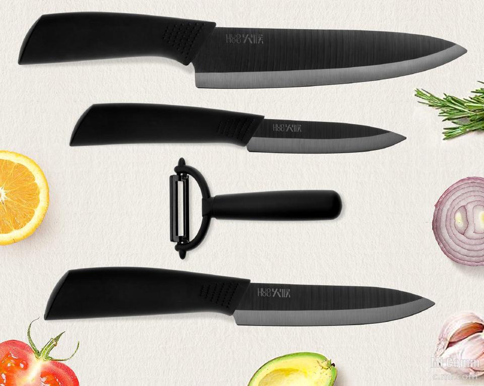 Набор ножей Xiaomi Huo Hou 4-in-1 Black: Фото 2