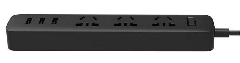 Фотография Удлинитель Mi Power Strip 3 розетки и 3 USB порта Black