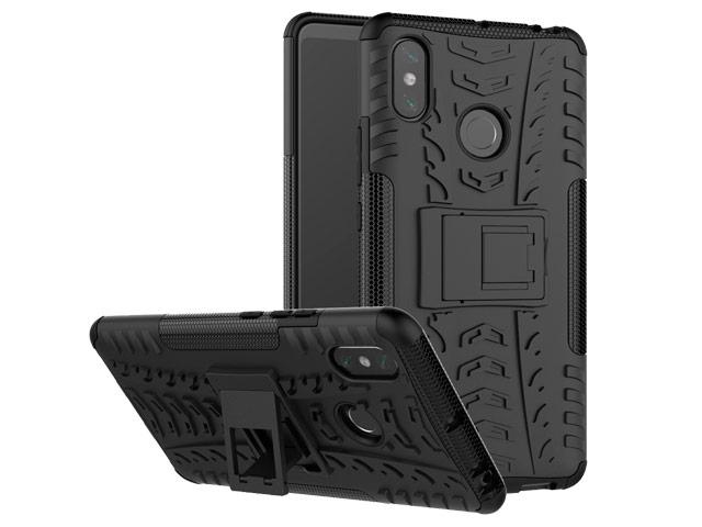 Фото Чехол Yotrix Shockproof case для Xiaomi Mi Max 3 (черный, пластиковый)