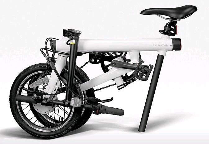 Картинка Электрический велосипед Xiaomi Mi QiCYCLE Folding Electric Bicycle White