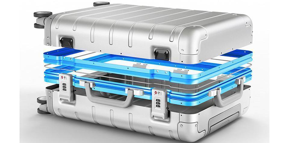 Чемодан Xiaomi MiJia Metal Suitcase 20" Silver: Фото 7