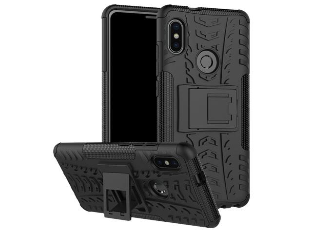Чехол Yotrix Shockproof case для Xiaomi Redmi Note 5 pro (черный. пластиковый)