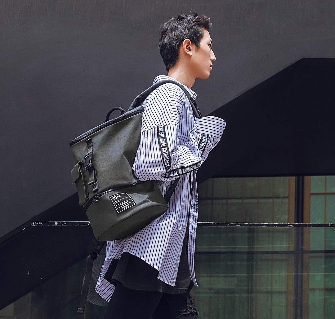 Купить Рюкзак Xiaomi 90FUN Chic Casual Backpack Large Dark Green