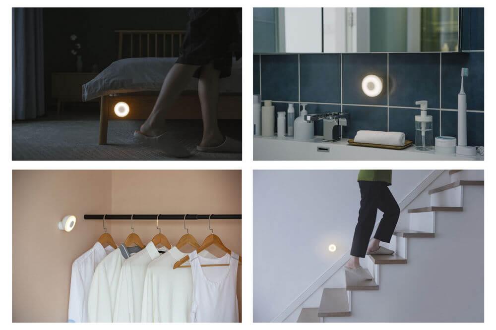 Светильник Mi Motion-Activated Night Light 2 можно установить в любом удобном месте вашего дома