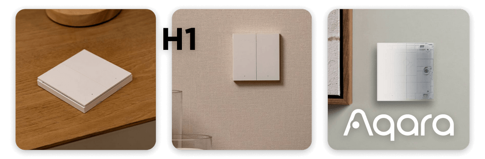 Выключатель Xiaomi Aqara Smart Wall Switch H1 Double Rocker (WS-EUK04)