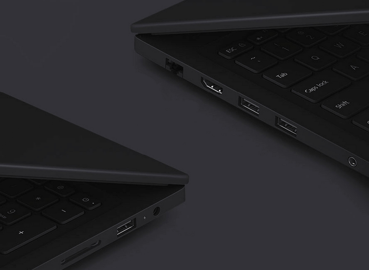 Ноутбук Xiaomi Mi Lite оснащен популярными портами и разъемами