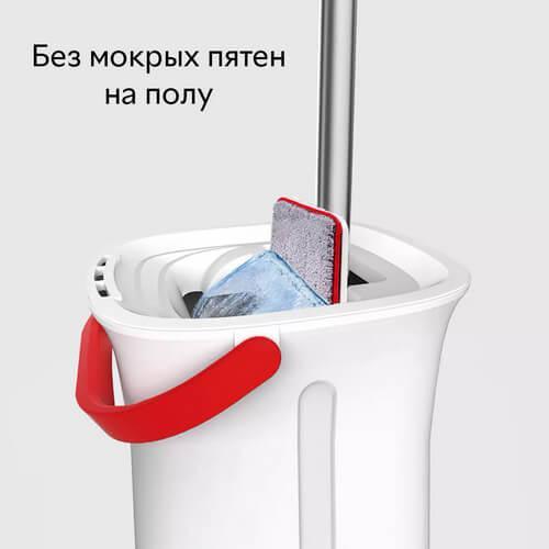 Конструкция ведра Yijie Squeeze Mop Set YD-05 не дает разбрызгивать воду