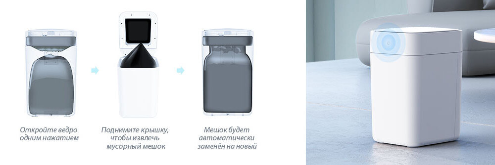 Умное мусорное ведро Xiaomi Townew Smart Trash Can T1S
