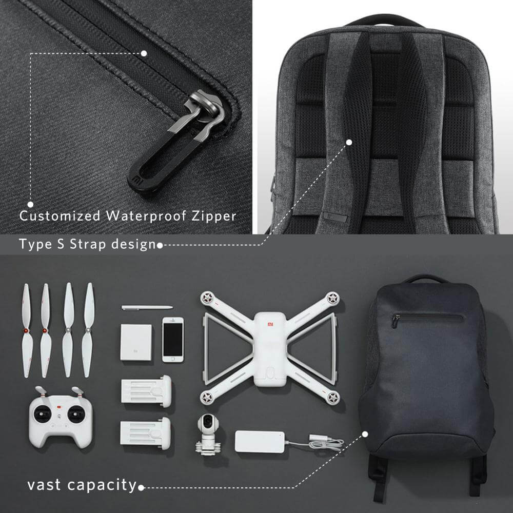 Фурнитура рюкзака Business Travel Multifunctional Backpack 2. Данная модель подходит для переноски квадрокоптера.