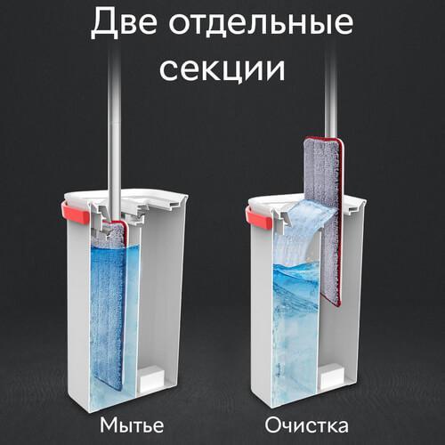 Ведро Yijie Squeeze Mop Set YD-05 разделено на секции для мытья и отжима