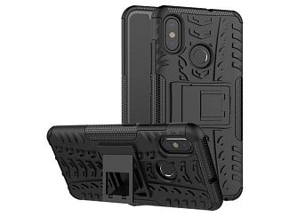 Чехол Yotrix Shockproof case для Xiaomi Mi 8 (черный. пластиковый)