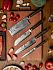 Набор ножей Xiaomi Huo Hou Damask Steel Knife Set 5 pcs. (HU0073)