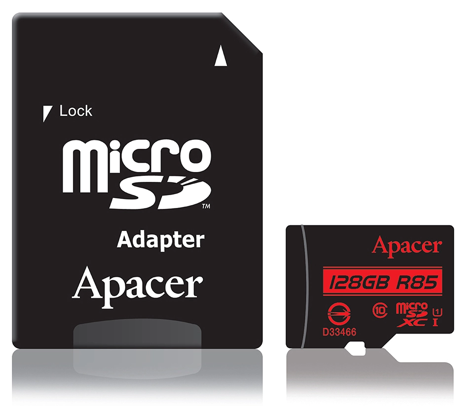 Фото Карта памяти Apacer AP128GMCSX10U5-R 128GB + адаптер