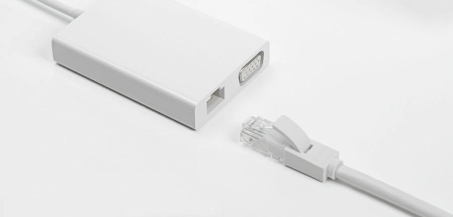 Фотография Адаптер Xiaomi Mi Multi-Adapter с USB-C на VGA и Ethernet (JGQ4005TY)