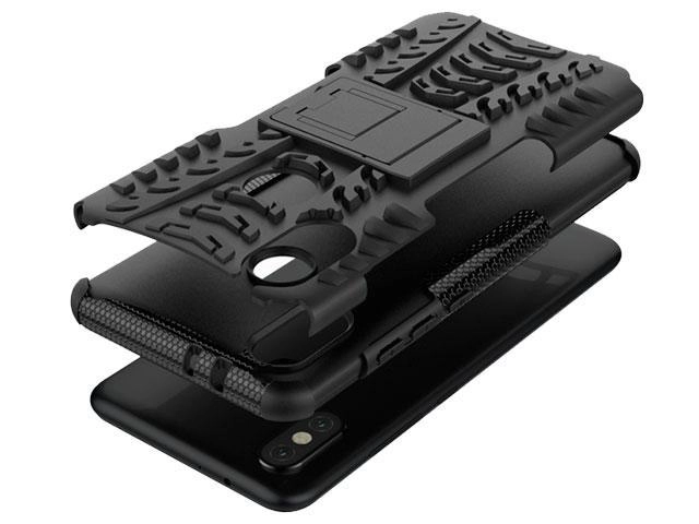 Фотография Чехол Yotrix Shockproof case для Xiaomi Mi A2 (черный. пластиковый)