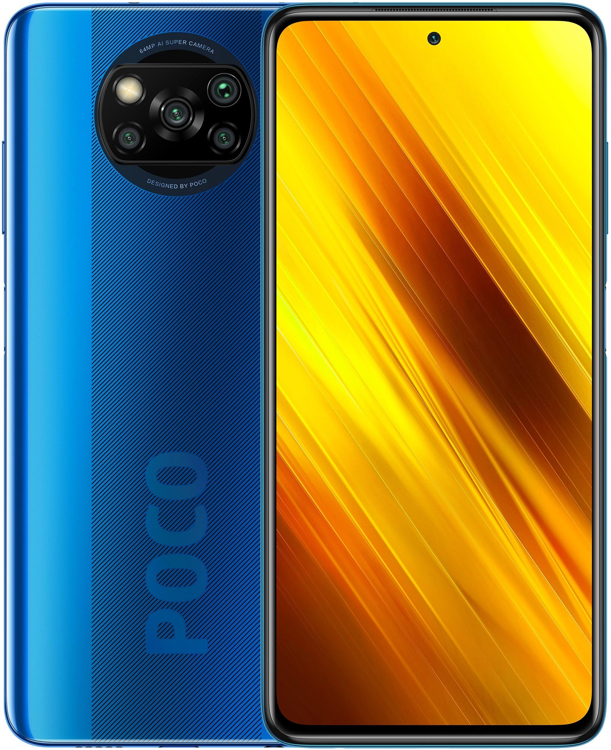 Смартфон Xiaomi Poco X3 6/64Gb Cobalt Blue - купить смартфон Сяоми Смартфон Xiaomi  Poco X3 6/64Gb Cobalt Blue, цена на сотовый телефон в Алматы, Астане,  Караганде, Казахстане | xiaomi.kz