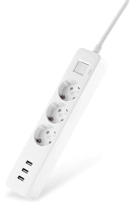 Удлинитель Mi Power Strip 3 розетки и 3 USB порта White (EU)