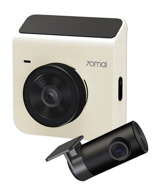 Фото Видеорегистратор Xiaomi 70mai Dash Cam Grey (A400) + Rear Camera Kit Beige