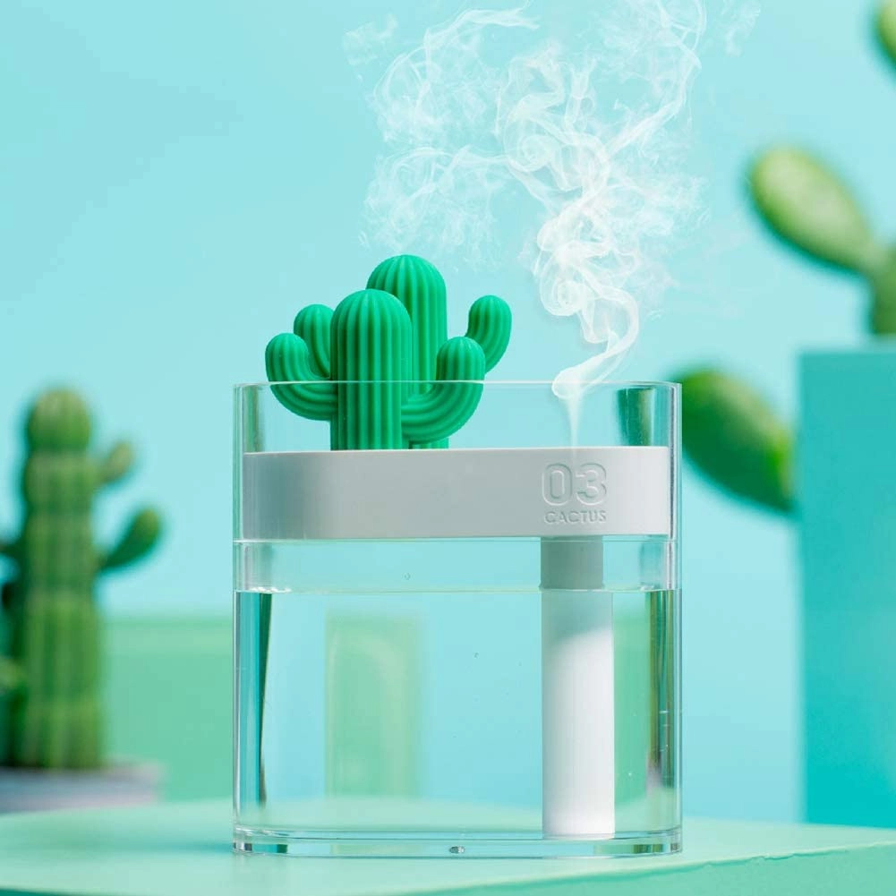 Цена Увлажнитель-светильник настольный Xiaomi 3life Cool Mist Cactus Humidifier