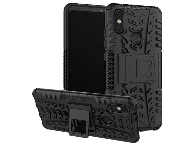 Фото Чехол Yotrix Shockproof case для Xiaomi Mi A2 (черный. пластиковый)