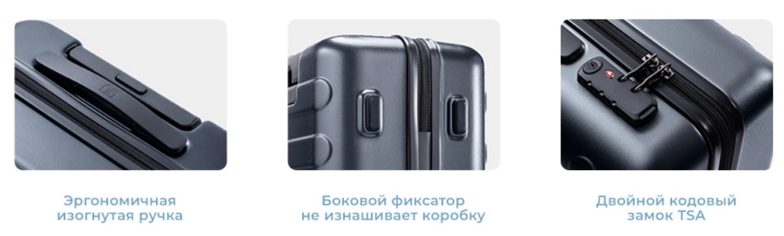 Картинка Чемодан Xiaomi NinetyGo Rhine PRO Luggage 24'' Blue