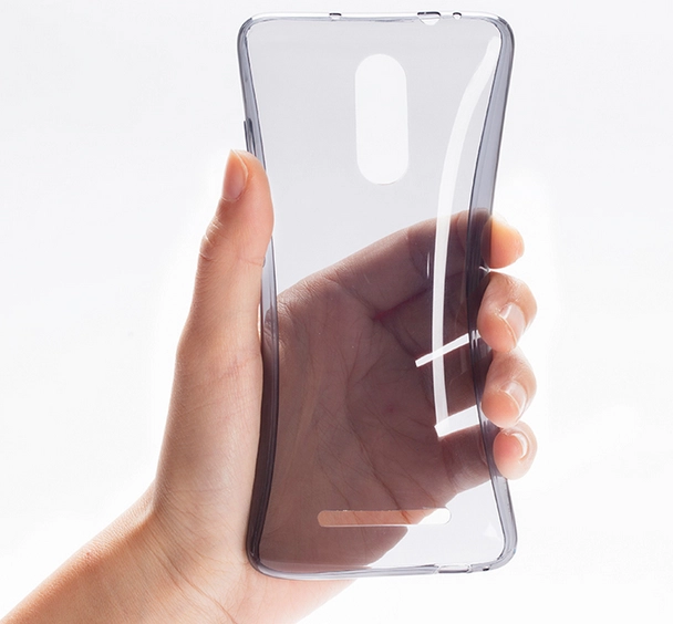 Картинка Чехол-бампер transparent silicon для Redmi Note 3 (Dark)