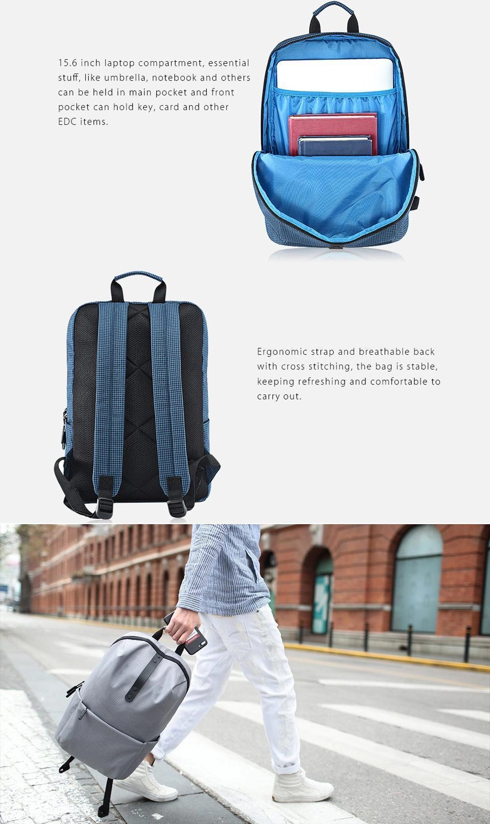 Цена Рюкзак Xiaomi College Leisure Backpack Grey