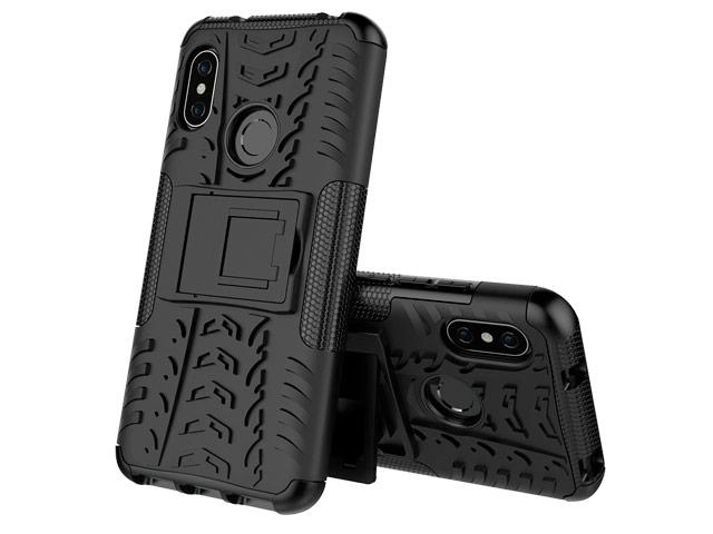 Чехол Yotrix Shockproof case для Xiaomi Redmi 6 pro (черный. пластиковый)