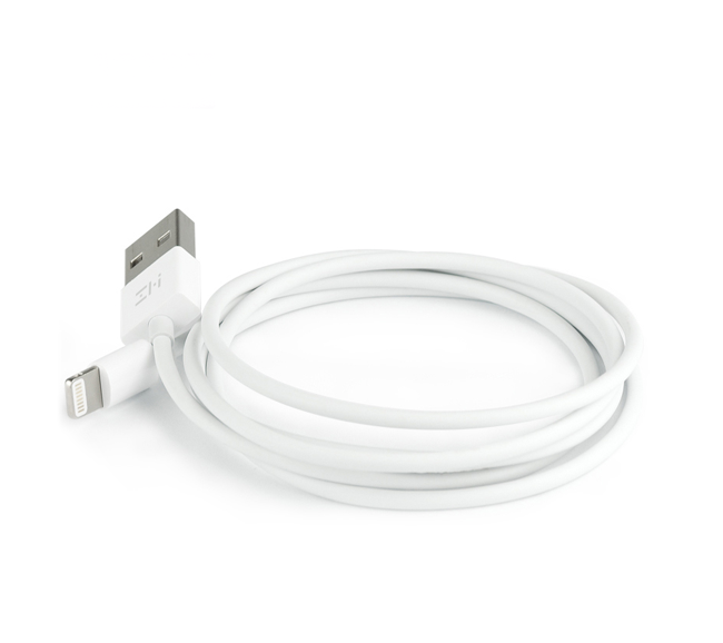 Картинка Кабель ZMi AL831 USB/Lightning White 2.0 m