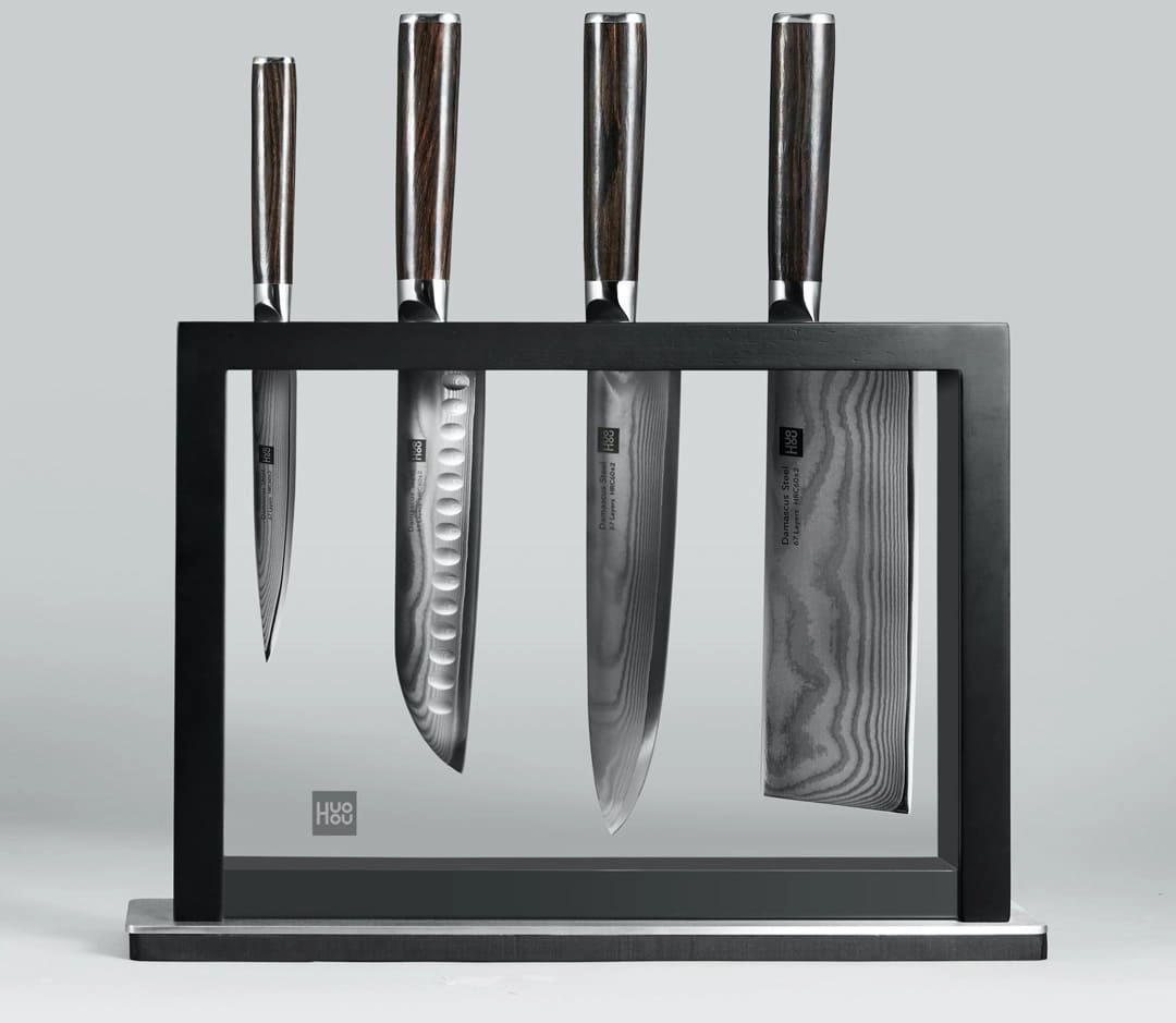 Фотография Набор ножей Xiaomi Huo Hou Damask Steel Knife Set 5 pcs. (HU0073)